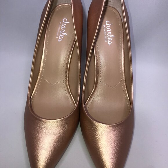Charles David Shoes - Charles by Charles David Leather Rose Gold Pumps SIZE 8